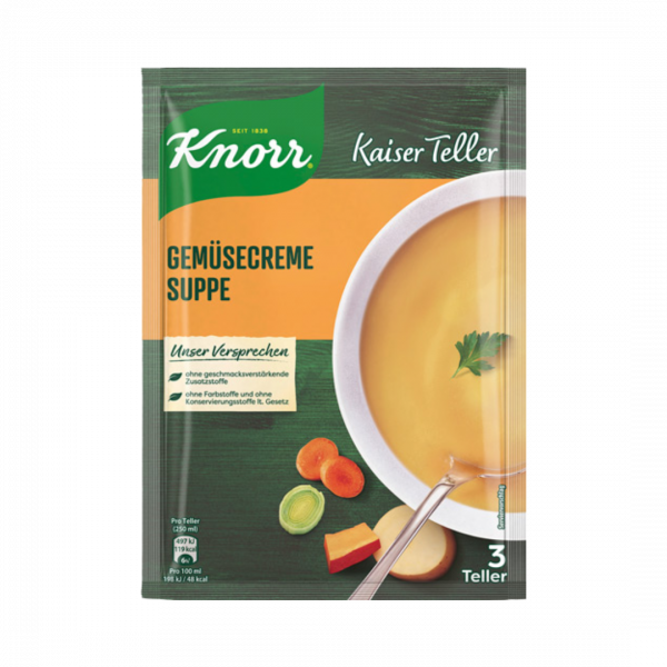 Knorr Kaiser Teller Gemuesecreme­ Suppe, 3 Teller, 84g